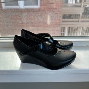 Black Tsubo Wedge Mary Jane Shoes 8